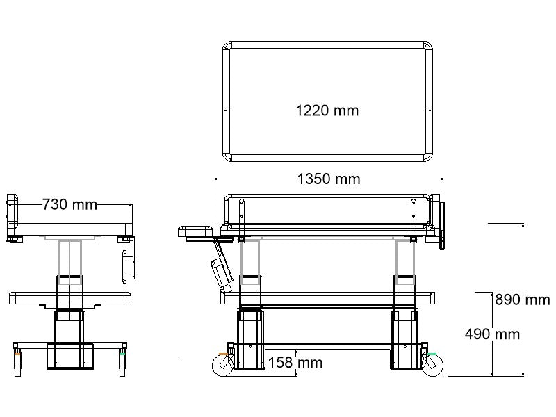 ABCO Junior Change Table - Schematic Drawing