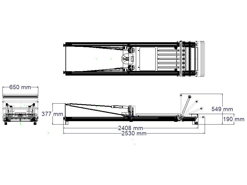 ABCO Pilates Fitness Reformer - Schematic Drawing