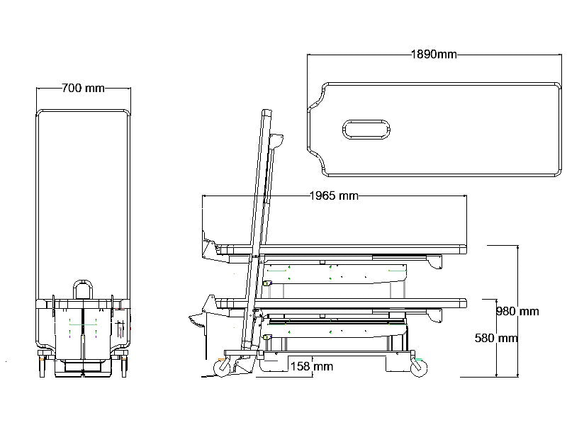ABCO Dual Action Tilt Table - Schematic Drawing
